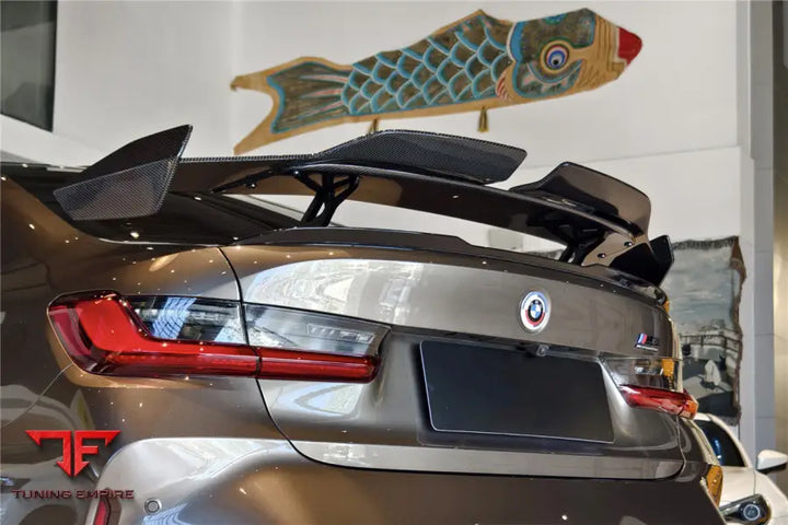 Bmw M3 G80 & 3 Series G20 M4 G82 4 G22 Bkssii Style Carbon Fiber Trunk Wing With Aluminum Slloy