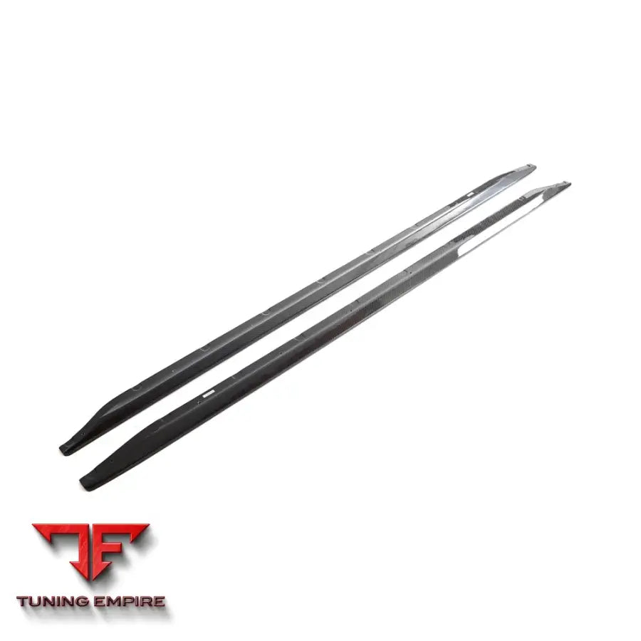 BMW M3 G80/G81 CARBON FIBRE SIDE SKIRT EXTENSIONS - V6 - CT CARBON