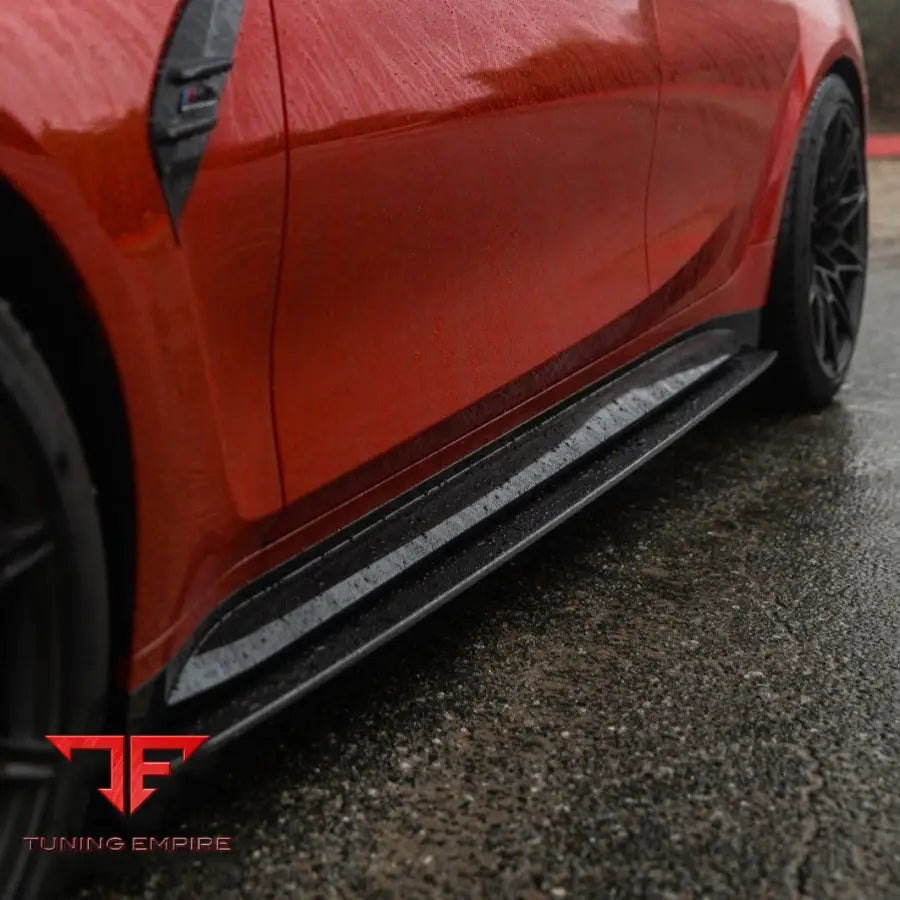 BMW M3 G80/G81 CARBON FIBRE SIDE SKIRT REPLACEMENT - V4 - CT CARBON