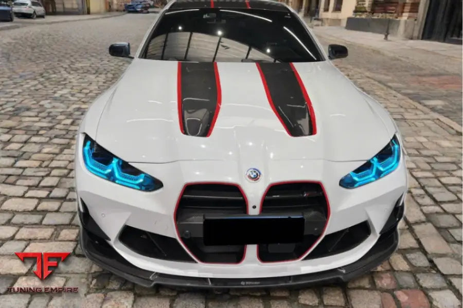 BMW M3 G80 & G81/M4 G82 & G83 D3 STYLE DRY CARBON FIBER FORNT LIP SPLITTER WITH WINGLETS BSD
