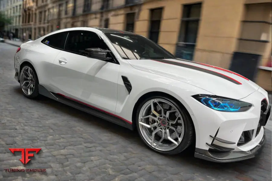 BMW M3 G80 & G81/M4 G82 & G83 D3 STYLE DRY CARBON FIBER FORNT LIP SPLITTER WITH WINGLETS BSD