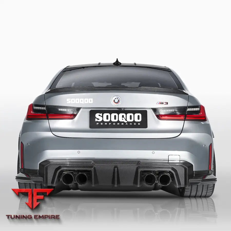 BMW M3 G80 G81 REAR DIFFUSER IN PREPREG CARBON FIBRE (V2) - Carbon Fibre Parts