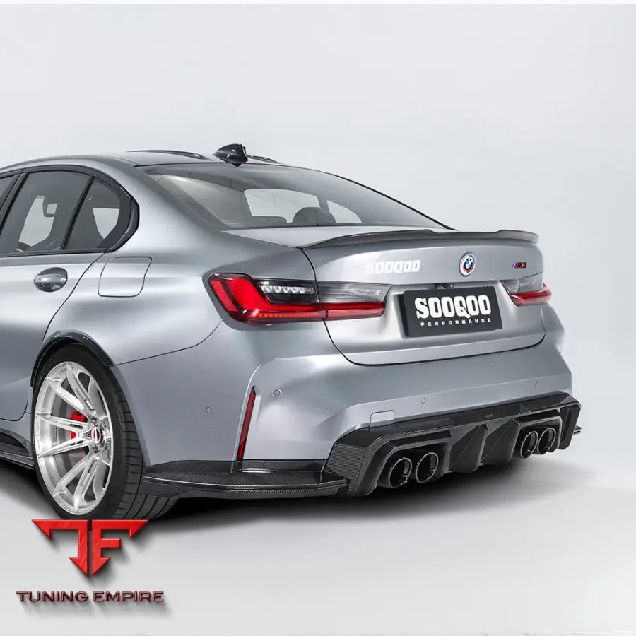 BMW M3 G80 G81 REAR DIFFUSER IN PREPREG CARBON FIBRE (V2) - Carbon Fibre Parts