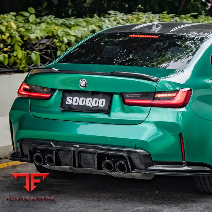 BMW M3 G80 REAR DIFFUSER IN PREPREG CARBON FIBRE (V1) - Carbon Fibre Parts