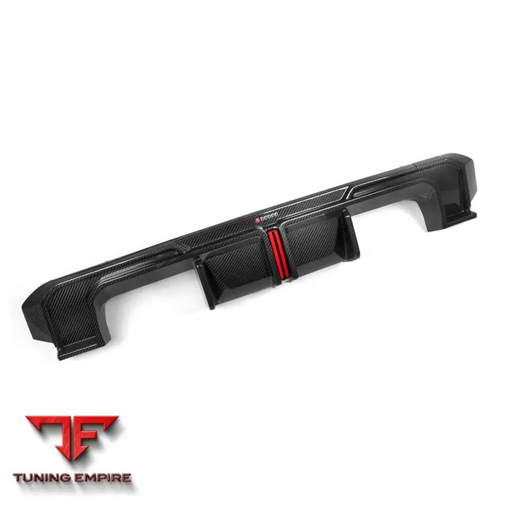 BMW M3 G80 REAR DIFFUSER W/BRAKE LIGHT IN PREPREG CARBON FIBRE (V1) - Carbon Fibre Parts