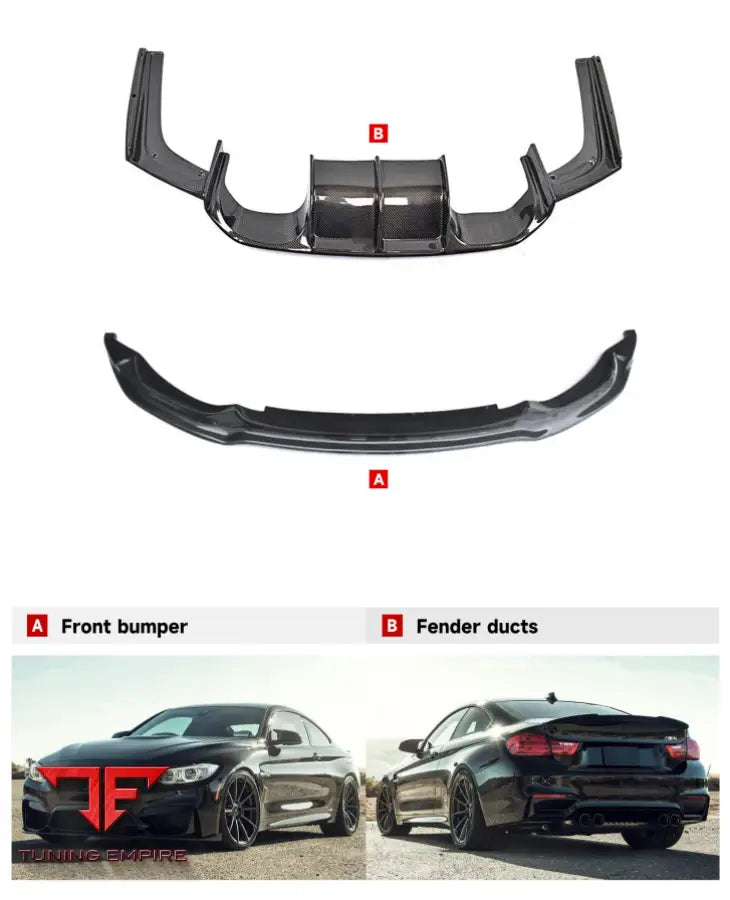 BMW M3/M4 F80/F82/F83 CARBON DIFFUSER AND CARBON LIP 2014-2020Y