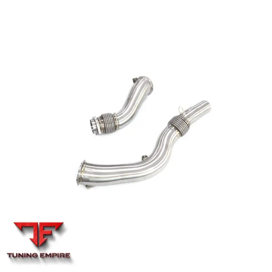 BMW M3 M4 F8X STAINLESS STEEL RAZOR EXHAUST DOWNPIPE WITH HEAT SHIELD