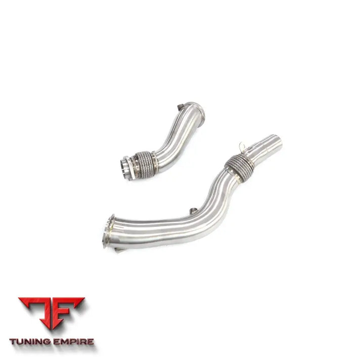 BMW M3 M4 F8X STAINLESS STEEL RAZOR EXHAUST DOWNPIPE WITH HEAT SHIELD