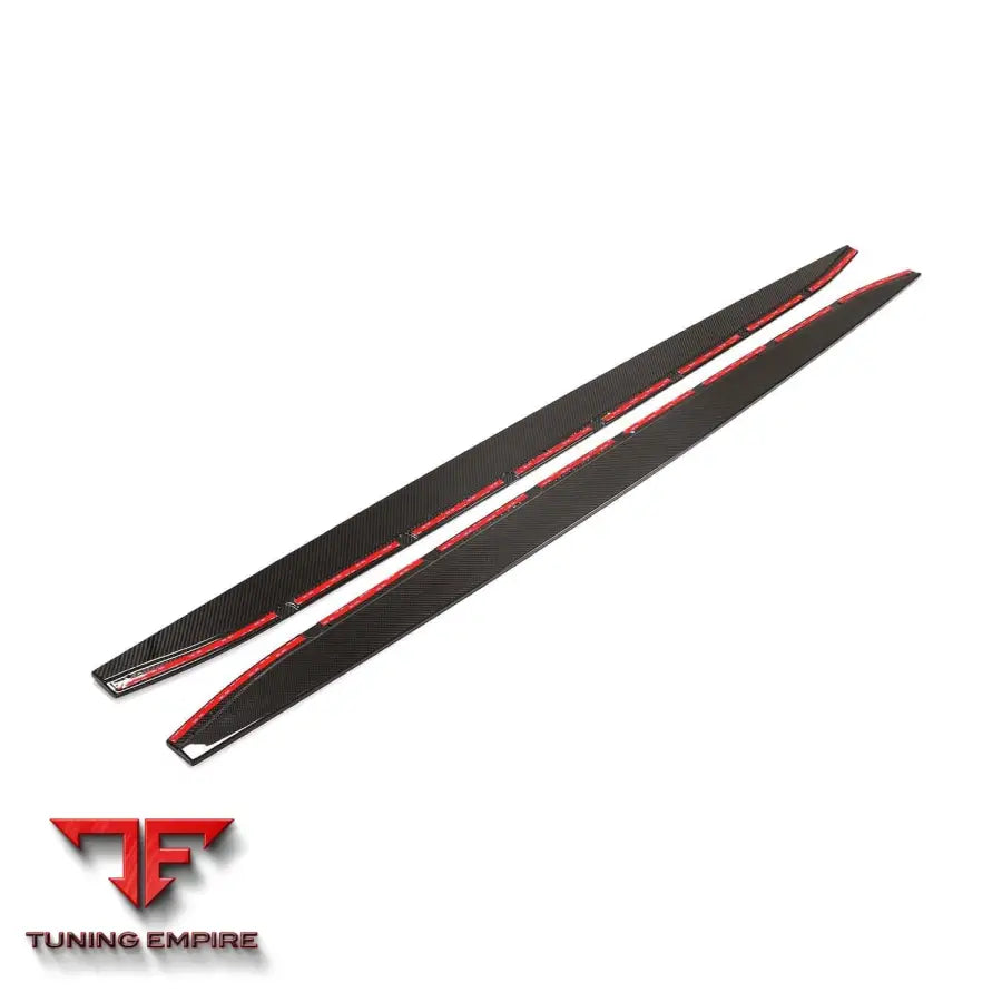 BMW M4 G82/G83 CARBON FIBRE SIDE SKIRT EXTENSIONS V1 - CT CARBON