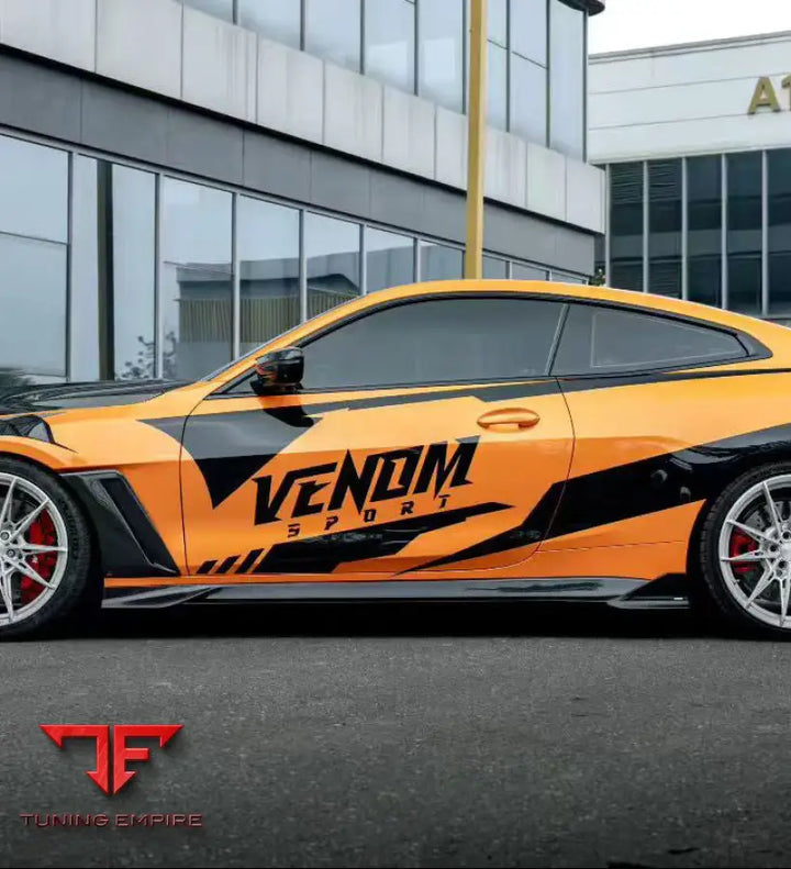 BMW M4 G82 G83 DRY PRE-PREG CARBON VENOM SPORT SERIES SIDE SKIRTS - Side Skirts