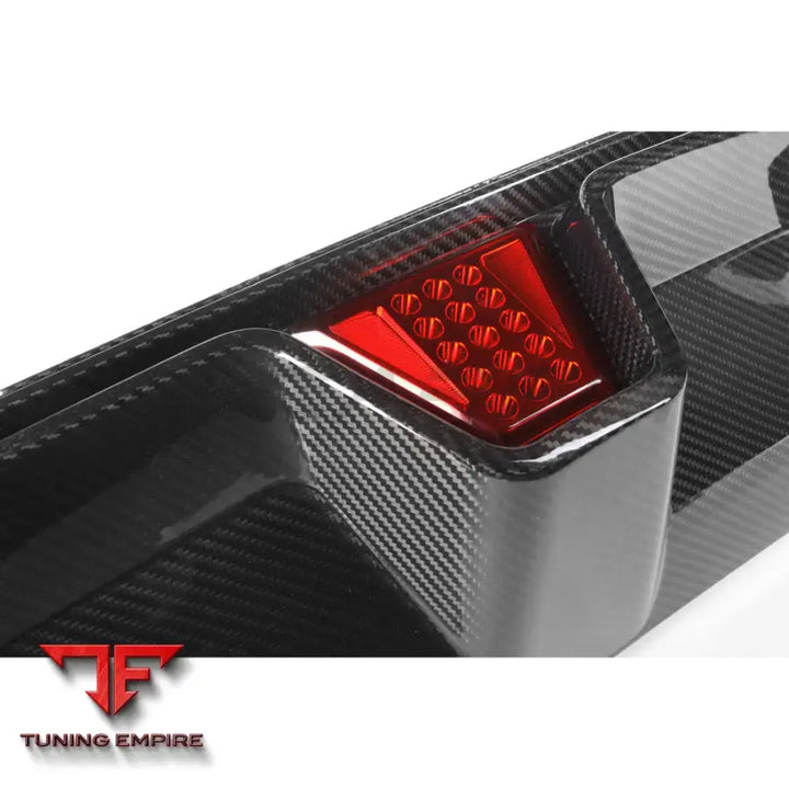 BMW M5 F90 2018-2024 PRE PREG CARBON FIBRE DIFFUSER WITH LED - V4 - CT CARBON