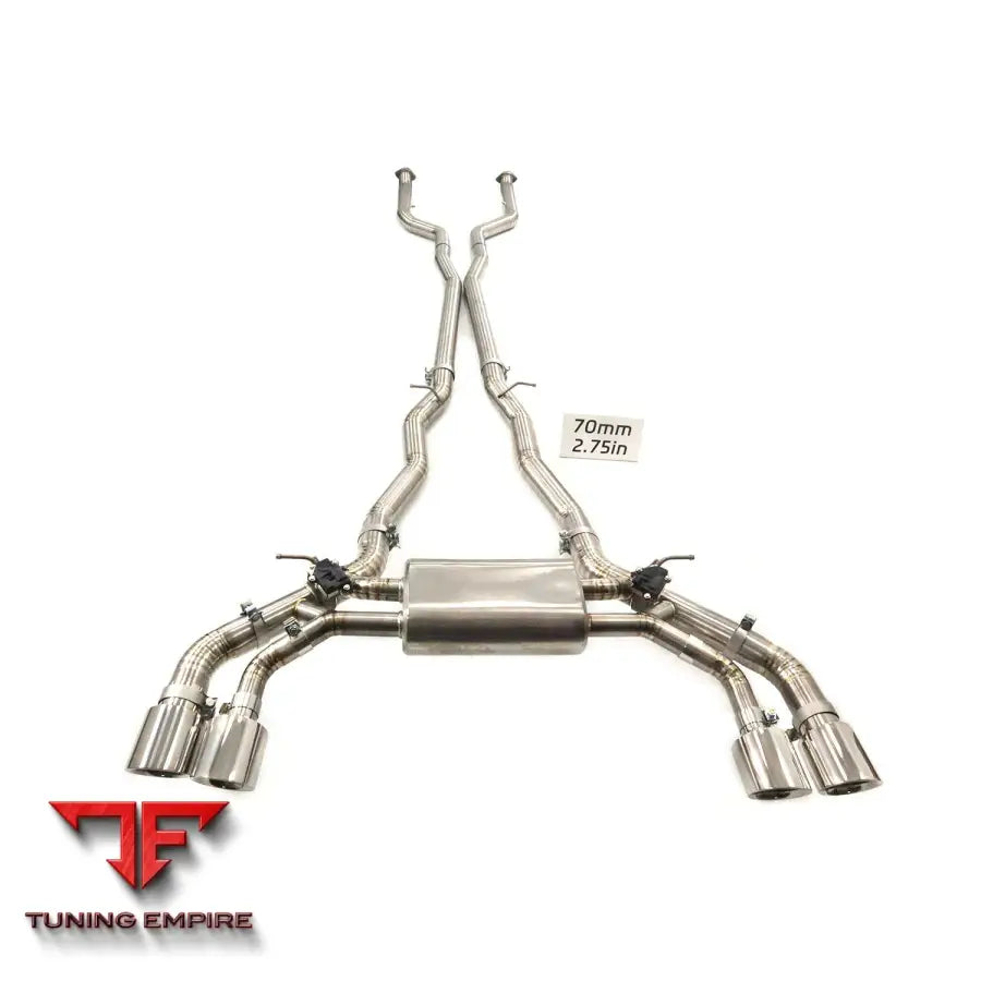 BMW M5 G90 G99 VALVETRONIC TITANIUM CATBACK RAZOR EXHAUST WITH MUFFLER VALVE