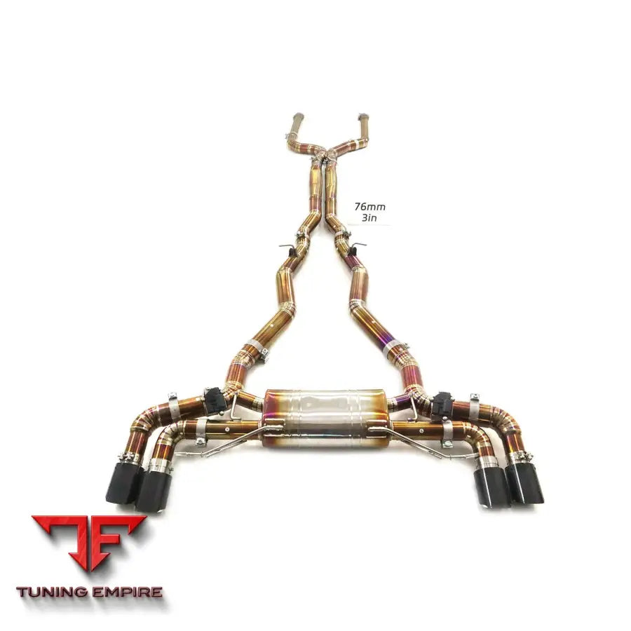 BMW M5 M6 F90 4.4T VALVETRONIC TITANIUM CATBACK RAZOR EXHAUST PIPE