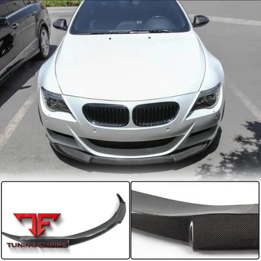 BMW M6 E63/E64 CARBON FIBER FRONT BUMPER LIP 2006-2010Y