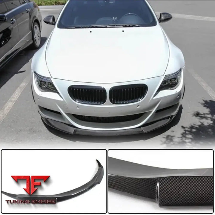 BMW M6 E63/E64 CARBON FIBER FRONT BUMPER LIP 2006-2010Y