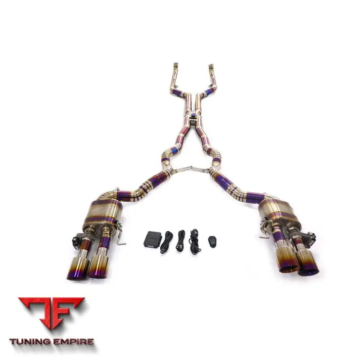 BMW M6 F10 F06 4.4L S63 TITANIUM CATBACK RAZOR EXHAUST WITH MUFFLER VALVE