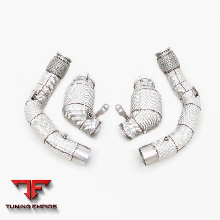 Bmw M8 F91/F92/F93 4.4T All Ss304 Cat Downpipe With Heat Shield Exhaust System