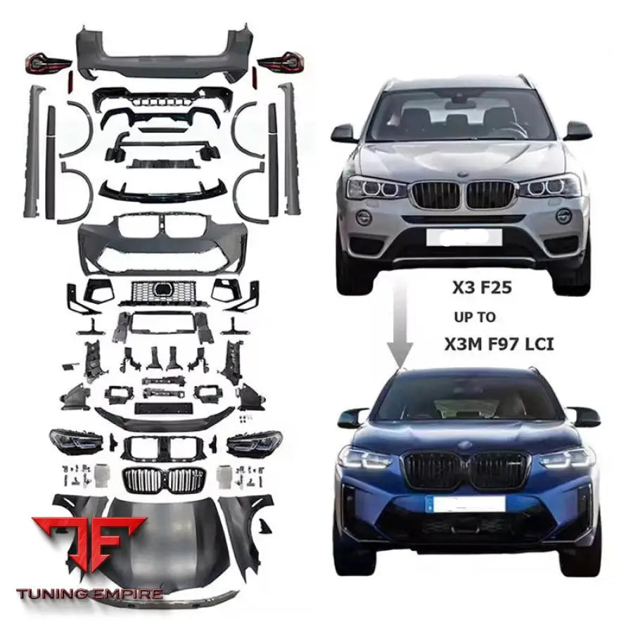 BMW X3 F25 2011 18Y UPGRADE TO X3M F97 LCI 2023Y BODY KIT