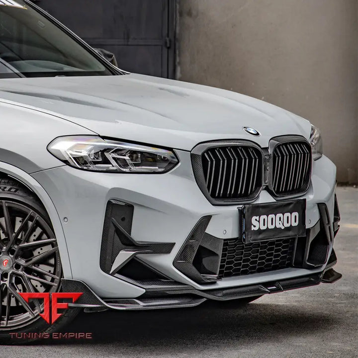 BMW X3M F97 LCI FRONT LIP IN PREPREG CARBON FIBRE (V1) - Carbon Fibre Parts