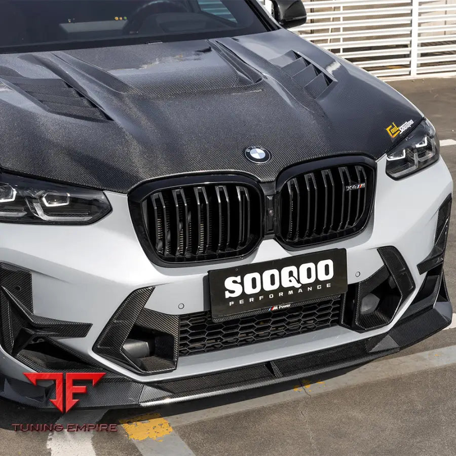 BMW X3M F97 LCI FRONT LIP IN PREPREG CARBON FIBRE (V2) - Carbon Fibre Parts