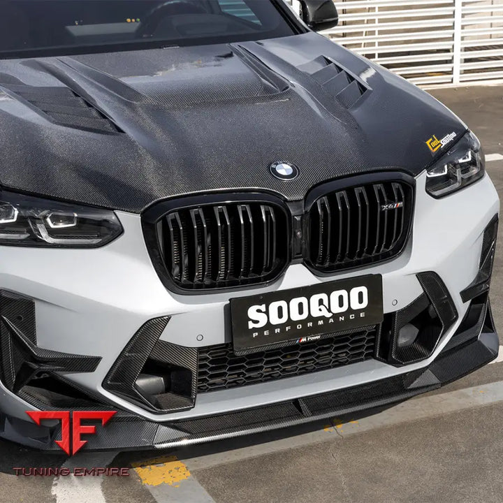 BMW X3M F97 LCI FRONT LIP IN PREPREG CARBON FIBRE (V2) - Carbon Fibre Parts