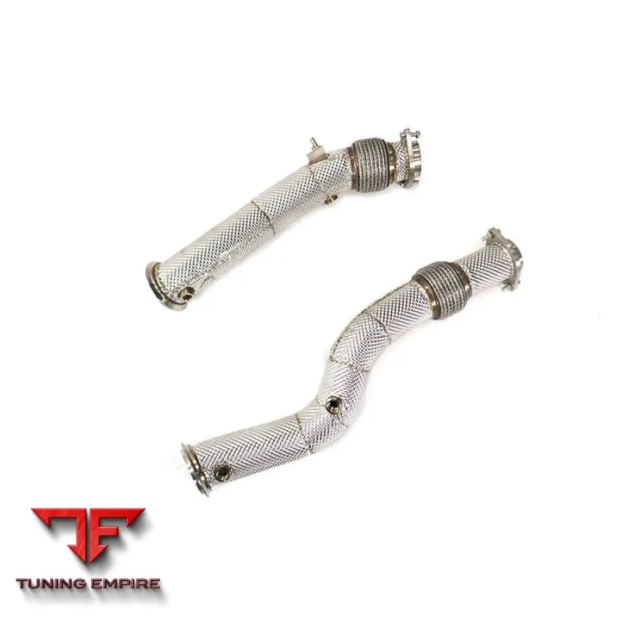 BMW X3M/X4M F97 F98 STAINLESS STEEL RAZOR EXHAUST DOWNPIPE WITH HEAT SHIELD