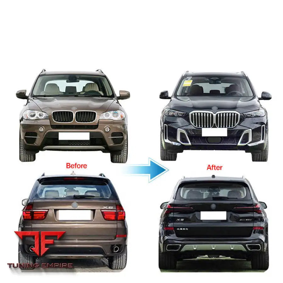 BMW X5 E70 2008 2013Y UPGRADE TO G05 LCI MT 2023Y + BODY KIT