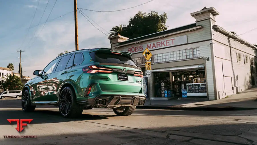BMW X5 M carbon body kit, rear three-quarter view