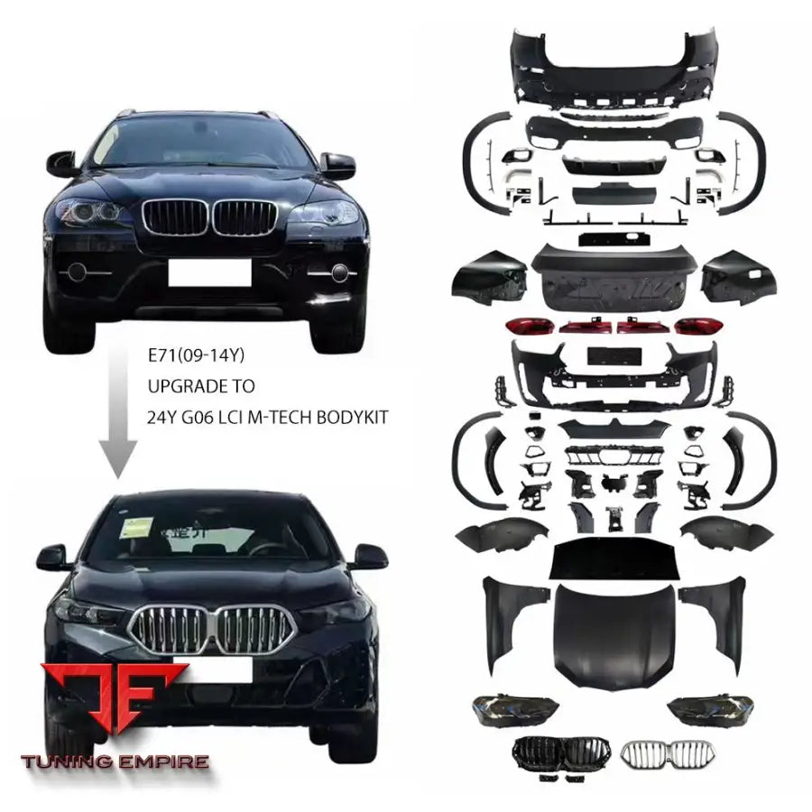 BMW X6 E71 2009 2014Y UPGRADE TO G06 LCI 2024Y BODY KIT