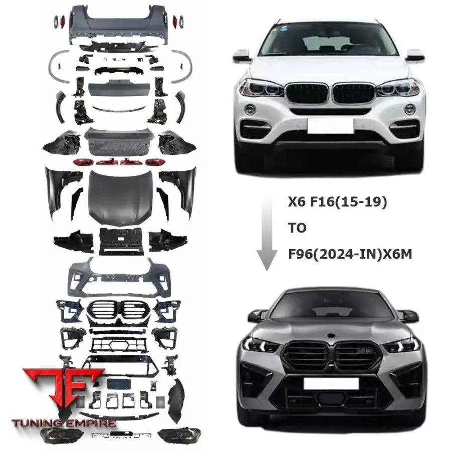 BMW X6 F16 2015 2019Y UPGRADE TO X6M F96 2024Y BODY KIT