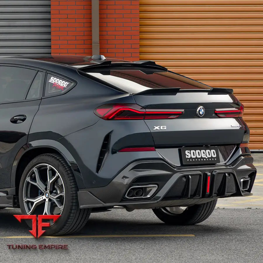 BMW X6 G06 REAR DIFFUSER W/BRAKE LIGHT IN PREPREG CARBON FIBRE - Carbon Fibre Parts