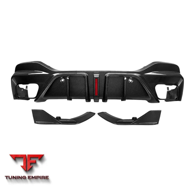 BMW X6 G06 REAR DIFFUSER W/BRAKE LIGHT IN PREPREG CARBON FIBRE - Carbon Fibre Parts