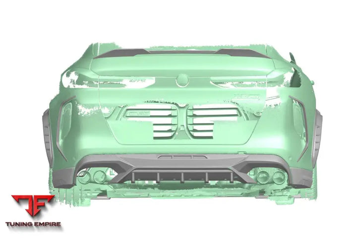 Bmw X6M F96 Ad Style Dry Carbon Fiber Rear Diffuser Lip Bsd