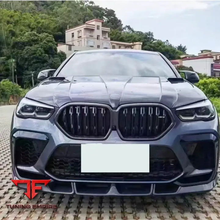 BMW X6M F96 CARBON FIBER FRONT BUMPER LIP SPLITTERS 2019-2023Y