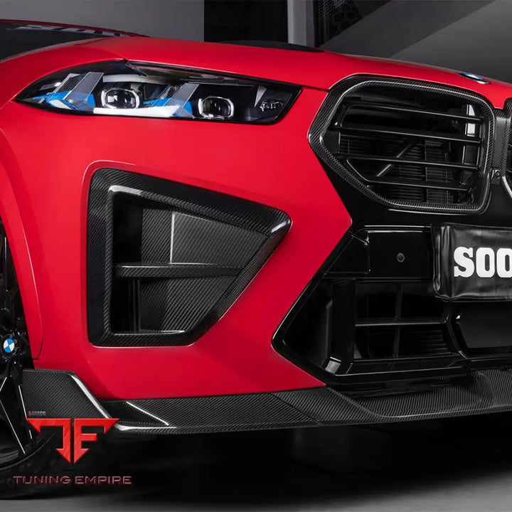 BMW X6M F96 LCI FRONT LIP IN PREPREG CARBON FIBRE - Carbon Fibre Parts