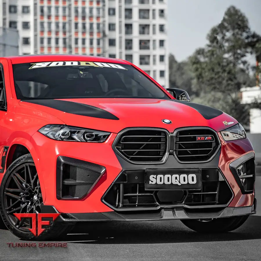 BMW X6M F96 LCI FRONT LIP IN PREPREG CARBON FIBRE - Carbon Fibre Parts