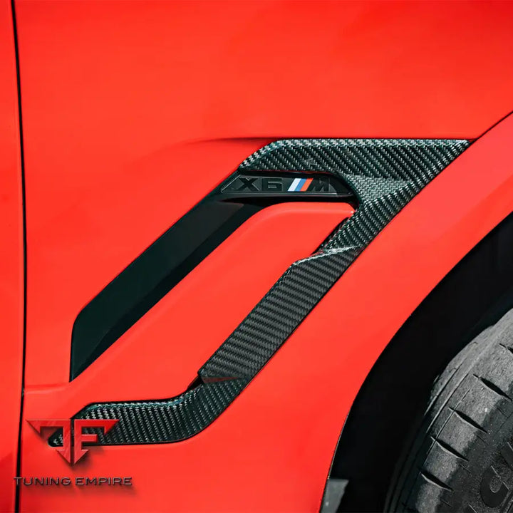 BMW X6M F96 SIDE FENDER TRIM IN PREPREG CARBON FIBRE - Carbon Fibre Parts