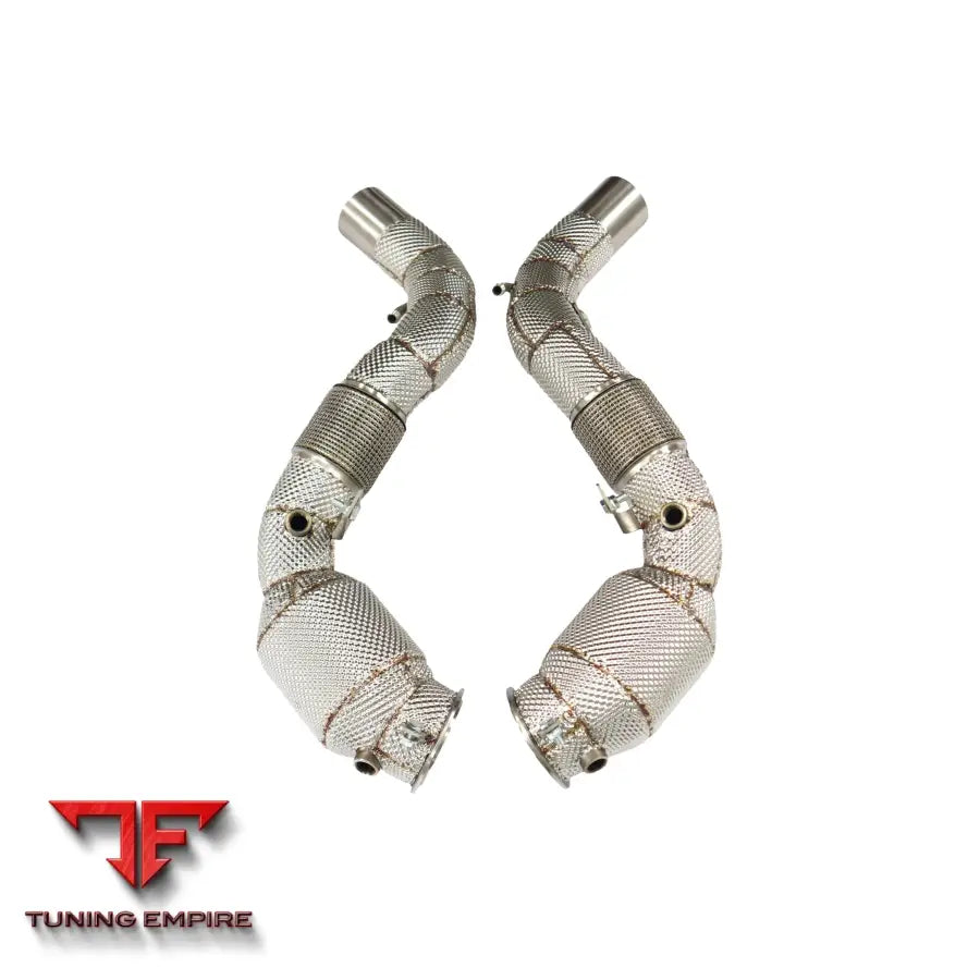 BMW X7 M50i G07 4.4T STAINLESS STEEL RAZOR EXHAUST DOWNPIPE WITH HEAT SHIELD