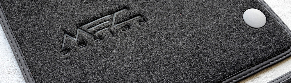 MEC Design floor mats in velour black/ silver for V126 long wheelbase version
