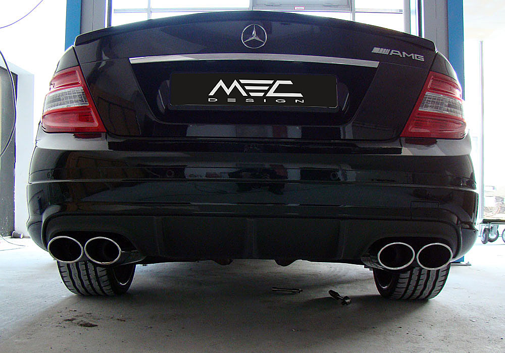 MEC Design W204 C Class diffuser set (pre-facelift) for Station Wagon/ Estate with AMG styling package and WITHOUT PDC (Parktronic)