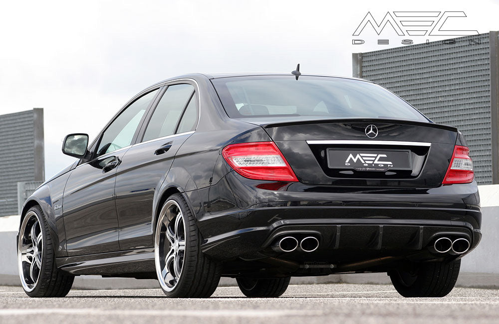 MEC Design Rear Muffler for W204 (Pre-Facelift + Facelift), 6 Cylinder, Sedan + Coupe