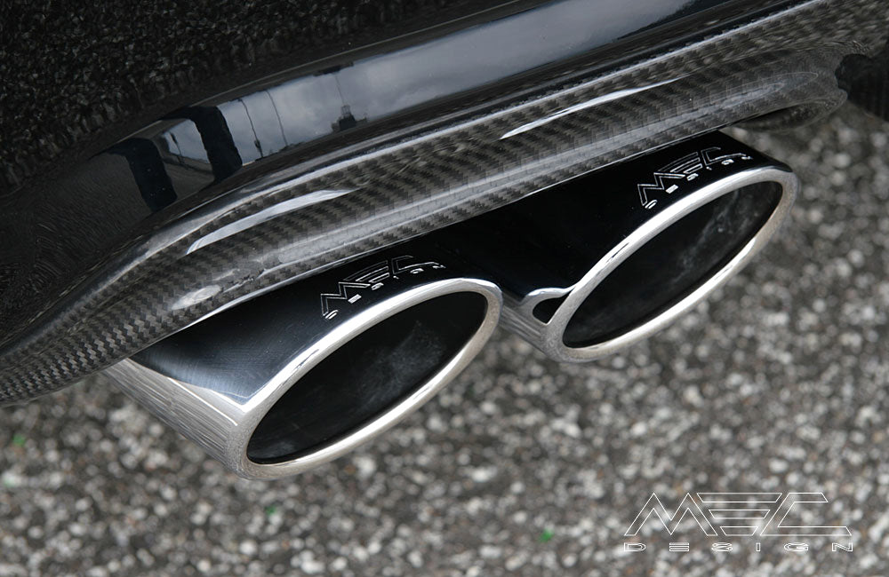 MEC Design Rear Muffler for W204 (Pre-Facelift + Facelift), 6 Cylinder, Sedan + Coupe