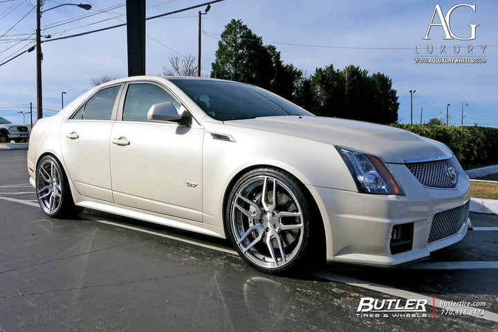 Cadillac CTS-V on custom forged wheels
