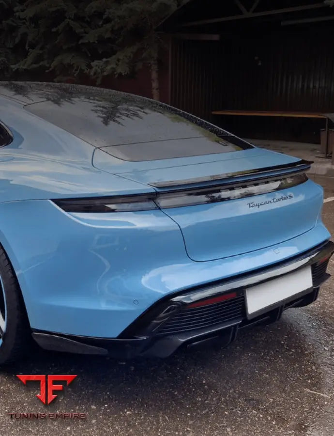 CARBON REAR BUMPER DIFFUSER TRIM FOR PORSCHE TAYCAN TURBO / TURBO S - Price on request - Body Kit