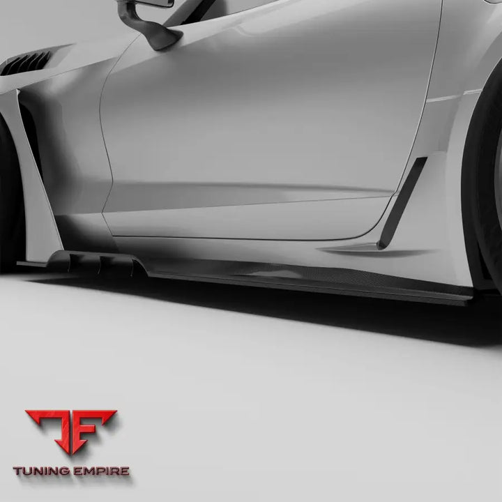 CHEVROLET CORVETTE C7 CARBON FIBER SIDE SKIRTS