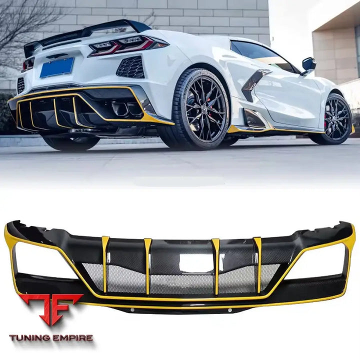 CHEVROLET CORVETTE C8 STINGRAY CARBON FIBER REAR DIFFUSER