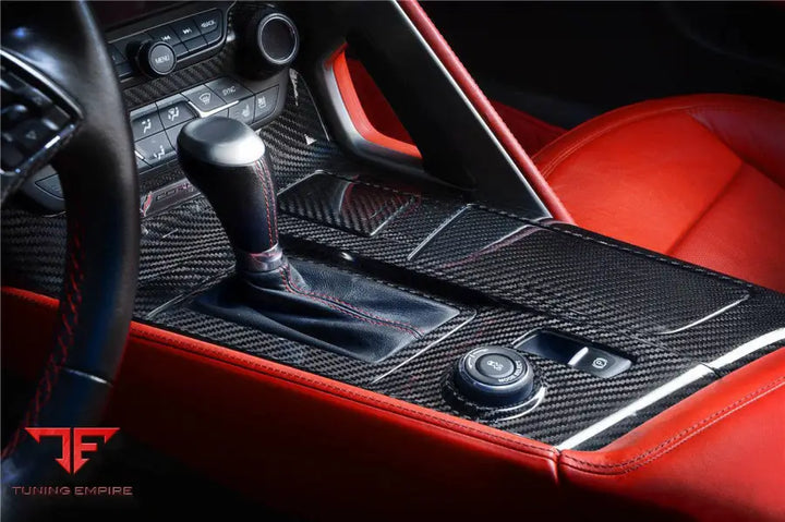 CORVETTE C7 Z06 GRANDSPORT DRY CARBON FIBER AUTOMATIC MANUAL CONTROL GEAR SHIFT PANEL COVER TRIM BSD