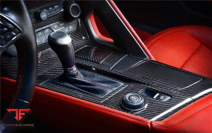 CORVETTE C7 Z06 GRANDSPORT DRY CARBON FIBER INTERIOR AUTOMATIC MANUAL CONTROL GEAR SHIFT PANEL COVER TRIM BSD