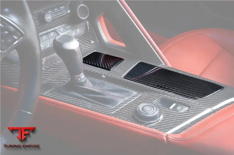 CORVETTE C7 Z06 GRANDSPORT DRY CARBON FIBER INTERIOR CUP HOLDER COVER PANEL TRIM BSD