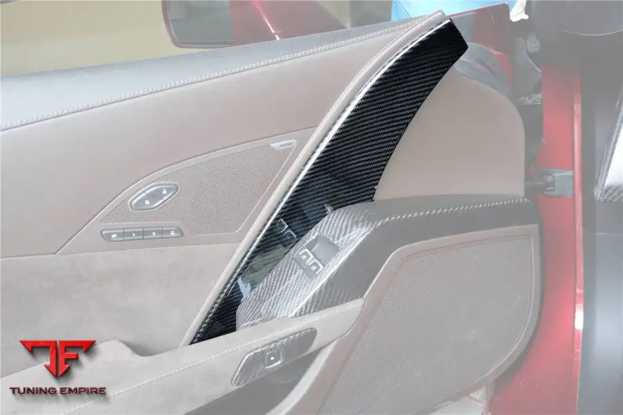 CORVETTE C7 Z06 GRANDSPORT DRY CARBON FIBER INTERIOR DOOR PANEL COVER TRIM BSD